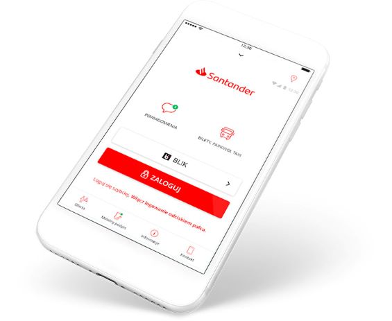 aplikacja Santander Banku, gdzie dostępna jest Lokata mobilna